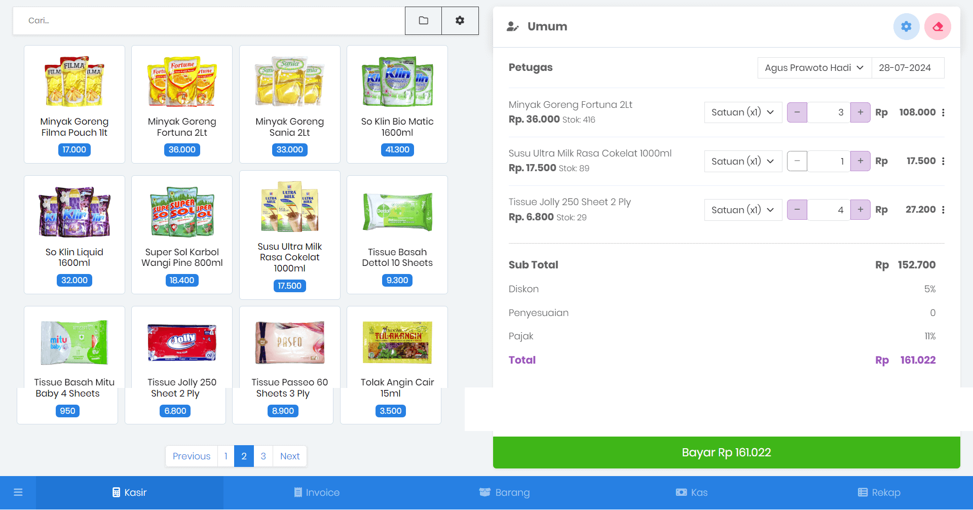 Aplikasi Kasir Toko Professional